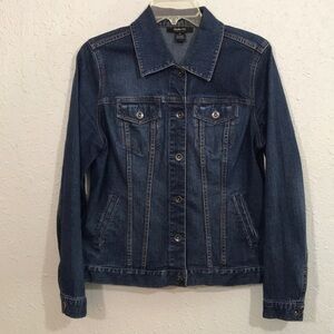Style & Co Dark Wash Trucker Denim Jacket‎ size M